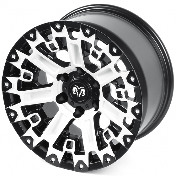 Кованые диски H260331B SKILL SV152-CS384 18 J10 ET10 6x139.7 77.8 чёрный матовый + белый: Фото 5