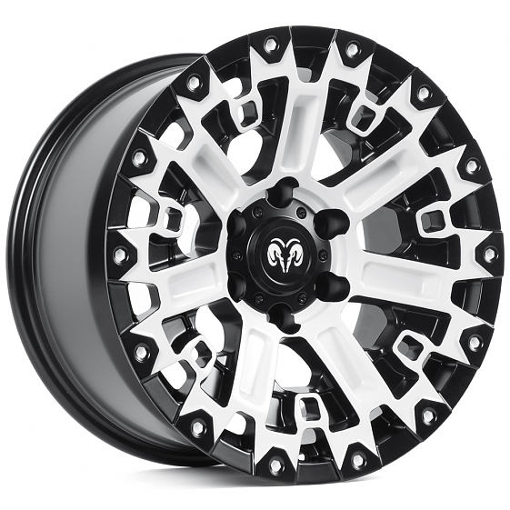 Кованые диски H260331B SKILL SV152-CS384 18 J10 ET10 6x139.7 77.8 чёрный матовый + белый: Фото 6