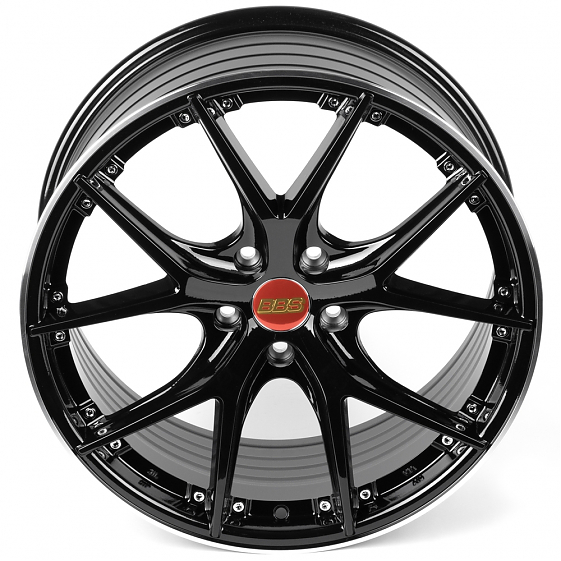 Литые диски 82503 BBS 19938 19 J8.5 ET35 5x108 73.1 чёрный матовый + полированный обод: Фото 3