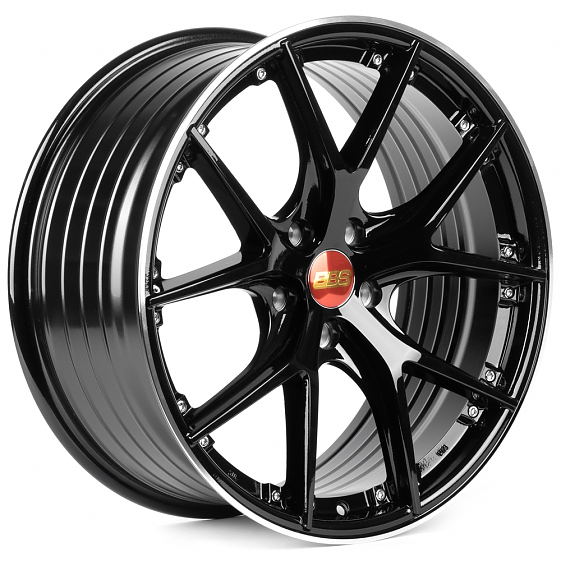 Литые диски 82503 BBS 19938 19 J8.5 ET35 5x108 73.1 чёрный матовый + полированный обод: Фото 4