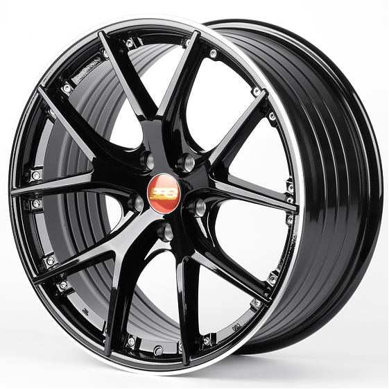 Литые диски 82503 BBS 19938 19 J8.5 ET35 5x108 73.1 чёрный матовый + полированный обод: Фото 5