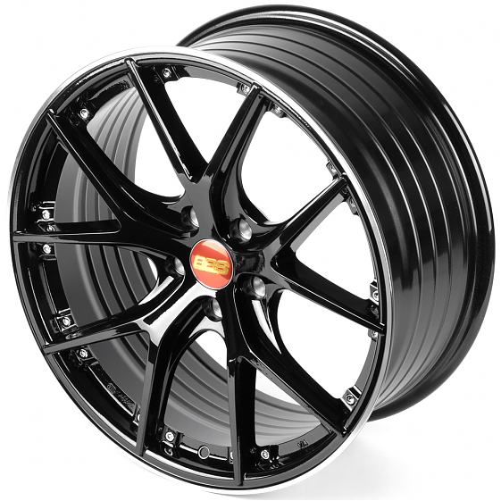 Литые диски 82503 BBS 19938 19 J8.5 ET35 5x108 73.1 чёрный матовый + полированный обод: Фото 6