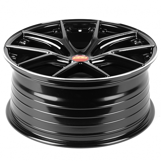 Литые диски 82503 BBS 19938 19 J8.5 ET35 5x108 73.1 чёрный матовый + полированный обод: Фото 7