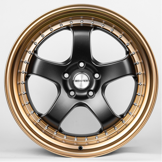 Литые диски 80288 Work JS1091-DS206 19 J9.5 ET22 5x114.3 73.1 чёрный + бронзовый обод: Фото 1