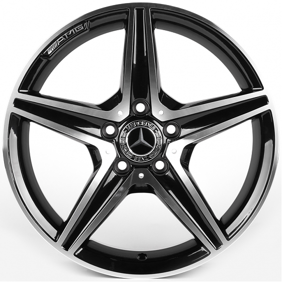 Литые диски 81878 Mercedes-Benz IVF-3173-DS315 17 J7.5 ET35 5x112 66.5 чёрный глянцевый + полированн: Фото 1