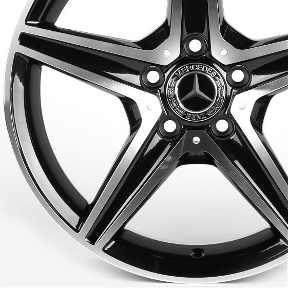 Литые диски 81878 Mercedes-Benz IVF-3173-DS315 17 J7.5 ET35 5x112 66.5 чёрный глянцевый + полированн: Фото 2