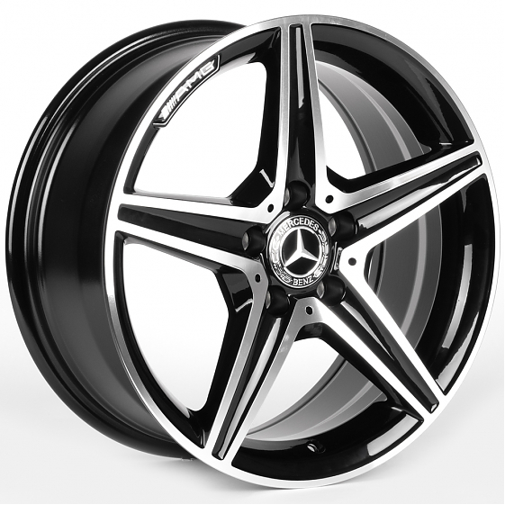 Литые диски 81878 Mercedes-Benz IVF-3173-DS315 17 J7.5 ET35 5x112 66.5 чёрный глянцевый + полированн: Фото 4