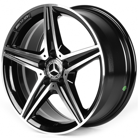 Литые диски 81878 Mercedes-Benz IVF-3173-DS315 17 J7.5 ET35 5x112 66.5 чёрный глянцевый + полированн: Фото 5