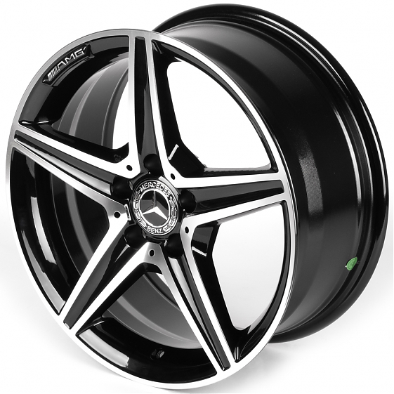 Литые диски 81878 Mercedes-Benz IVF-3173-DS315 17 J7.5 ET35 5x112 66.5 чёрный глянцевый + полированн: Фото 6