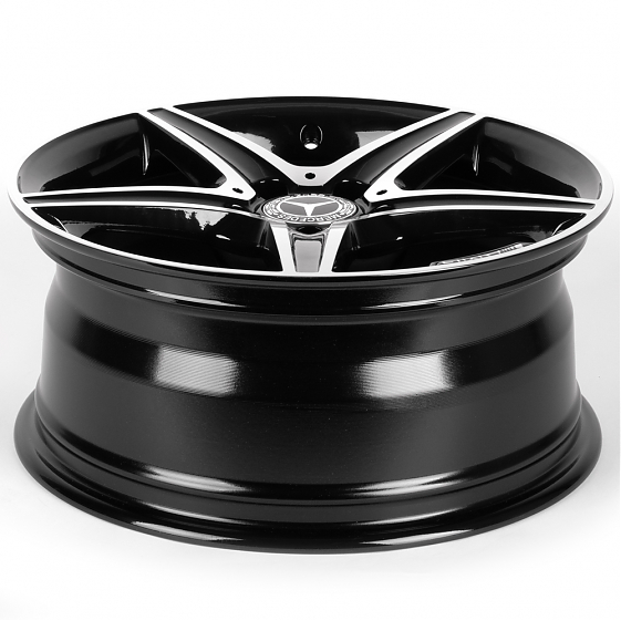 Литые диски 81878 Mercedes-Benz IVF-3173-DS315 17 J7.5 ET35 5x112 66.5 чёрный глянцевый + полированн: Фото 7