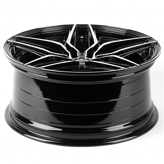 Литые диски 81795 ADV1 FC6001-SF085 19 J8.5 ET35 5x108 73.1 чёрный глянцевый + полированные спицы: Фото 7