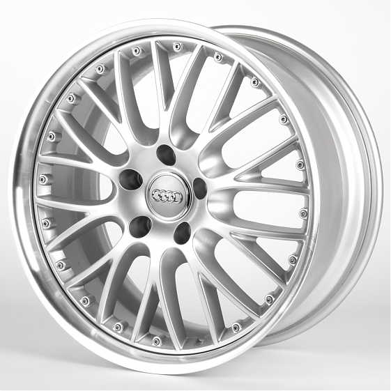 Литые диски 81520 Audi 1444L-SL077 20 J9.5 ET48 5x130 71.6 серебро + полированный обод: Фото 4