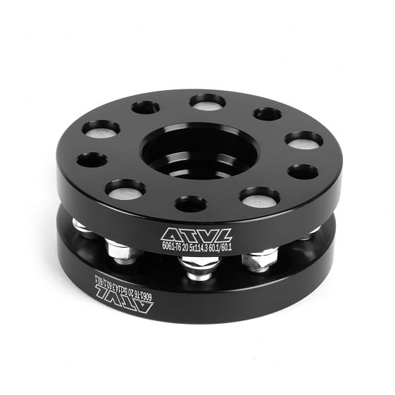 Проставка 41093 ATVL 5x114.3 60,1/60,1 12x1,5 20mm чёрный: Фото 2