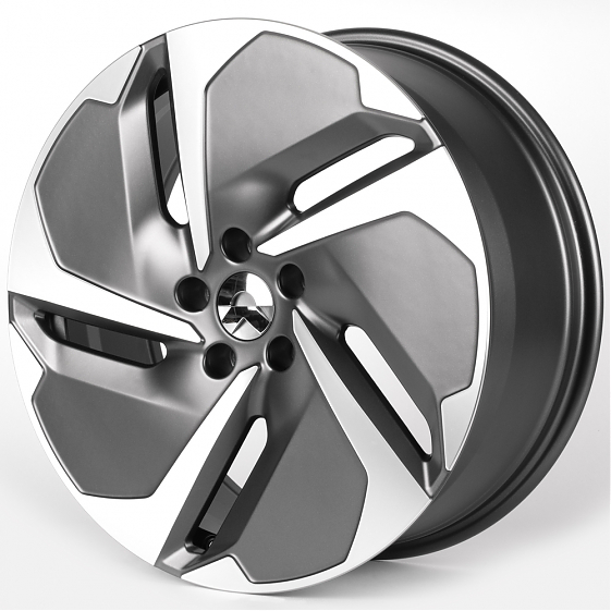 Литые диски 81821 NIO IVF-3113-SF100 20 J8.5 ET43 5x120 62.5 графит матовый + полированные спицы: Фото 5