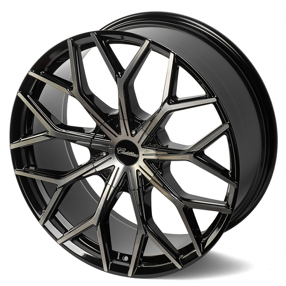Кованые диски 230208E SV317-SV306 22 J9 ET28 6x139.7 78.1 чёрный + полированный обод: Фото 6