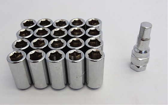 Комплект гаек 20125 Max Guard конус 12x1,5 32mm серебро HEX внутренний: Фото 3