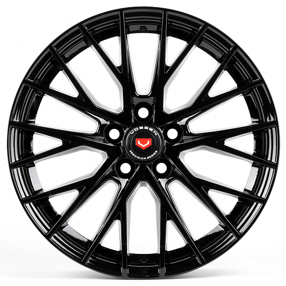 Литые диски 81211 Vossen 2102-CT351 18 J8 ET33 5x114.3 73.1 чёрный глянцевый: Фото 1