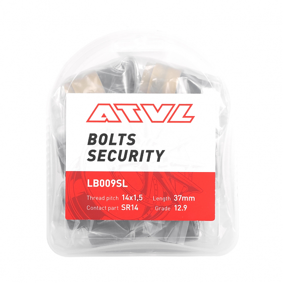 Комплект секретных болтов 60039 ATVL LB009SL сфера 14x1,5 37mm чёрный матовый 17/19: Фото 3