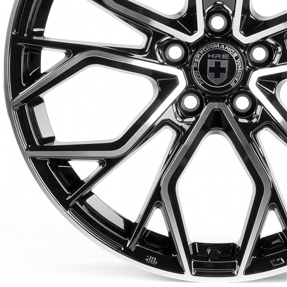 Литые диски 81015 HRE CT354-23989-59 18 J8 ET35 5x105 56.5 черный глянец + полированые спицы: Фото 2