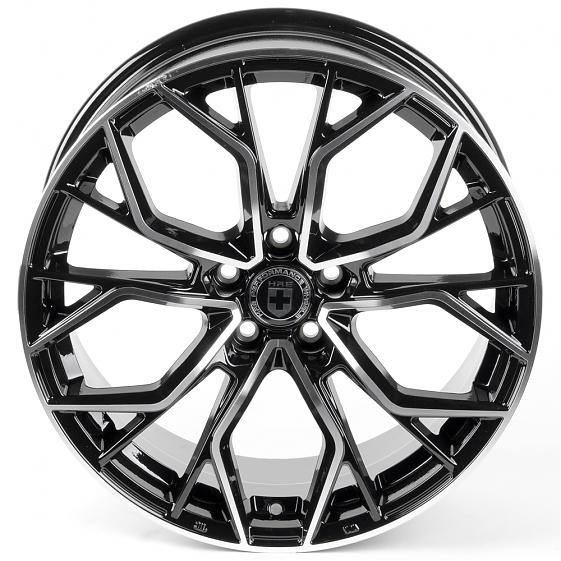 Литые диски 81015 HRE CT354-23989-59 18 J8 ET35 5x105 56.5 черный глянец + полированые спицы: Фото 3