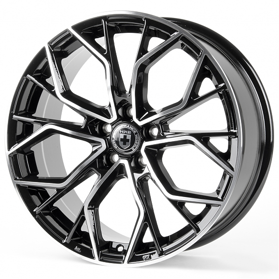 Литые диски 81015 HRE CT354-23989-59 18 J8 ET35 5x105 56.5 черный глянец + полированые спицы: Фото 4