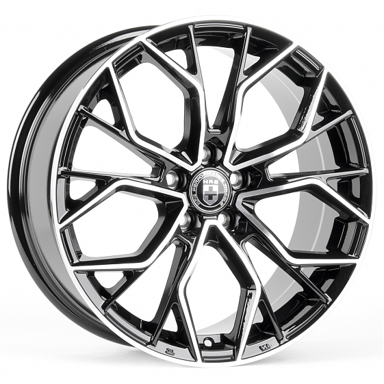 Литые диски 81015 HRE CT354-23989-59 18 J8 ET35 5x105 56.5 черный глянец + полированые спицы: Фото 6