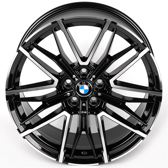 Литые диски 81894 BMW IVF-3293-DS362 20 J9.5 ET40 5x112 66.5 чёрный глянцевый + полированные спицы: Фото 3
