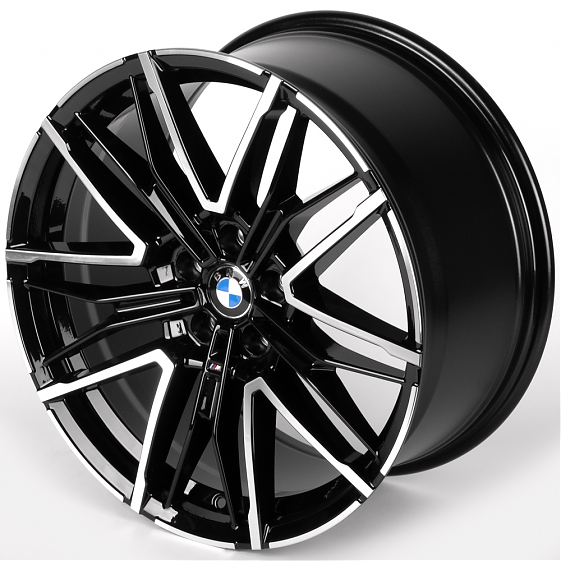 Литые диски 81894 BMW IVF-3293-DS362 20 J9.5 ET40 5x112 66.5 чёрный глянцевый + полированные спицы: Фото 6