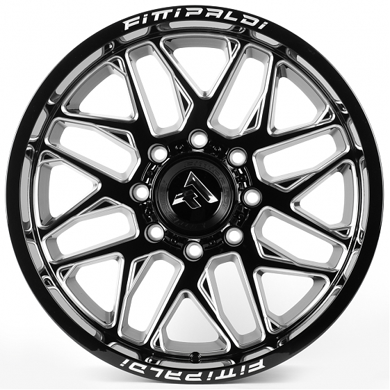 Литые диски 81619 Fittipaldi FA19BM 20 J10 ET-19 8x170 125,2 чёрный глянцевый + полированные спицы: Фото 1