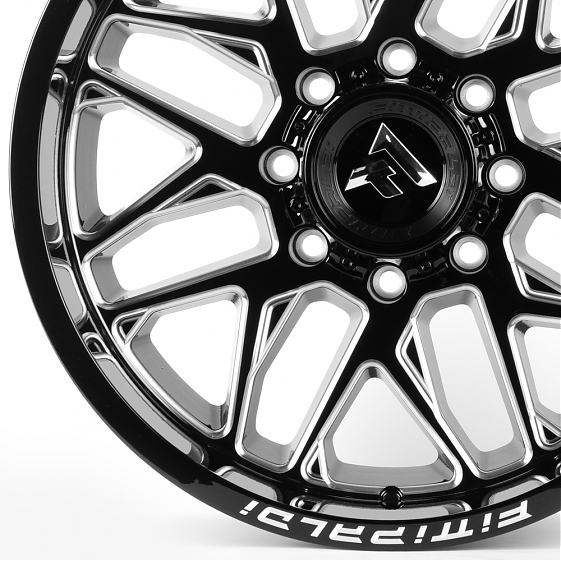 Литые диски 81619 Fittipaldi FA19BM 20 J10 ET-19 8x170 125,2 чёрный глянцевый + полированные спицы: Фото 2