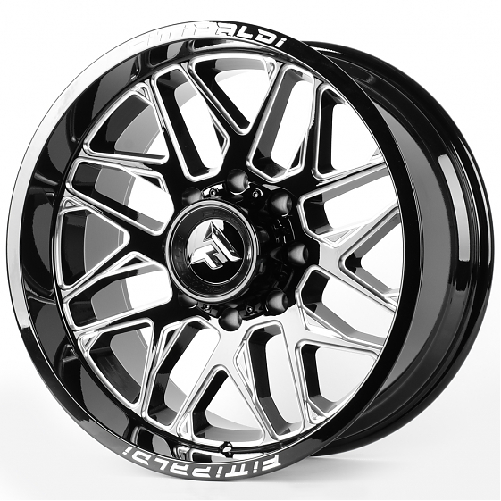 Литые диски 81619 Fittipaldi FA19BM 20 J10 ET-19 8x170 125,2 чёрный глянцевый + полированные спицы: Фото 5