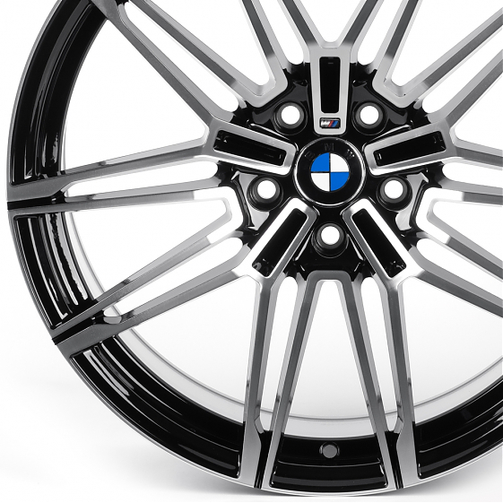 Литые диски 82149 BMW F078-SF085 19 J8.5 ET26 5x112 66.56 чёрный + полированные спицы: Фото 2