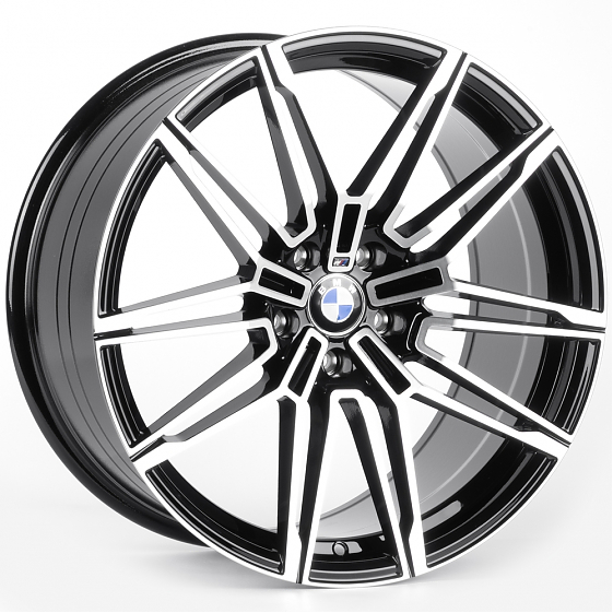 Литые диски 82149 BMW F078-SF085 19 J8.5 ET26 5x112 66.56 чёрный + полированные спицы: Фото 4