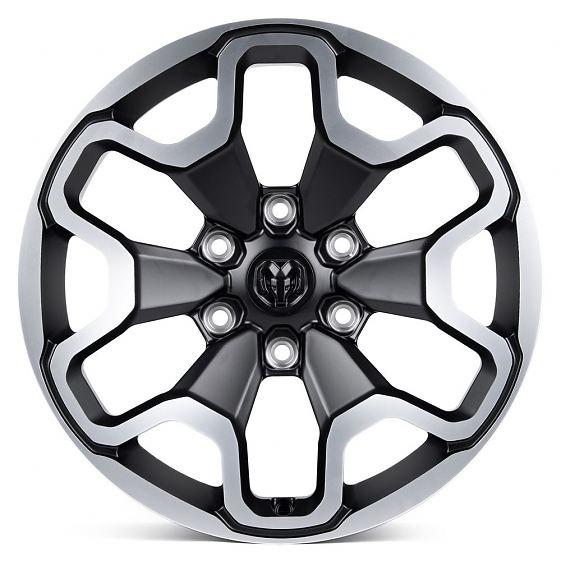 Кованые диски H240910N SKILL SV212-SV283 18 J9 ET19 6x139.7 77.8 чёрный матовый + полированные спицы: Фото 1