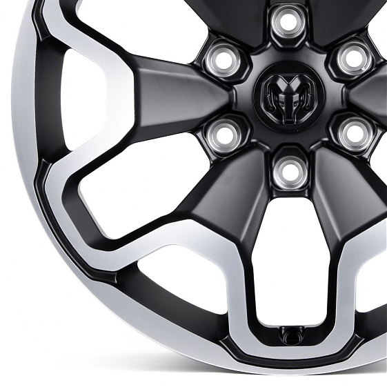 Кованые диски H240910N SKILL SV212-SV283 18 J9 ET19 6x139.7 77.8 чёрный матовый + полированные спицы: Фото 2