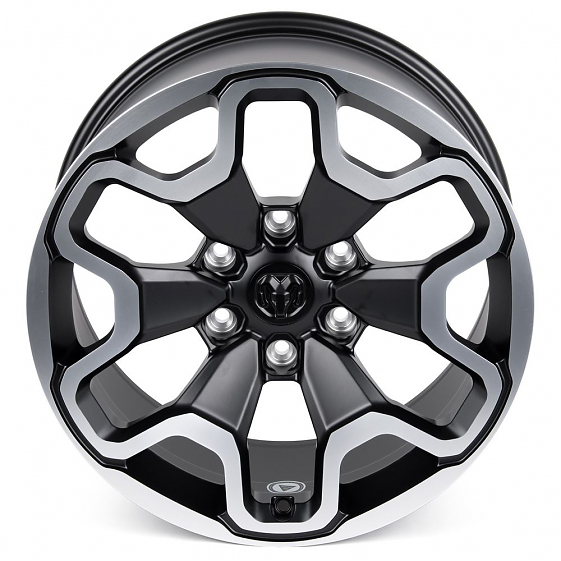 Кованые диски H240910N SKILL SV212-SV283 18 J9 ET19 6x139.7 77.8 чёрный матовый + полированные спицы: Фото 3