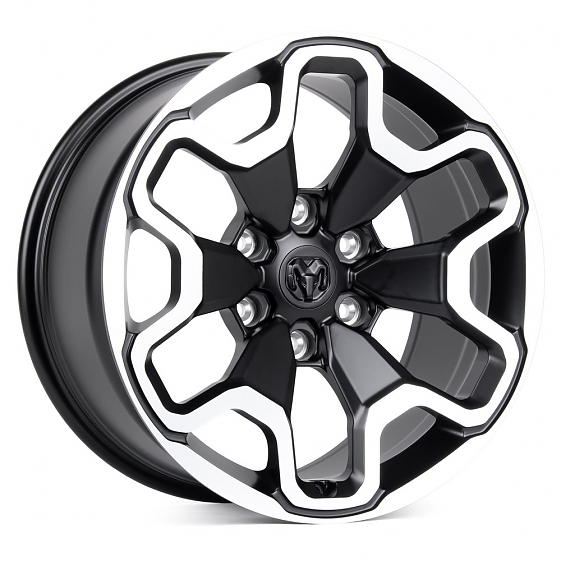 Кованые диски H240910N SKILL SV212-SV283 18 J9 ET19 6x139.7 77.8 чёрный матовый + полированные спицы: Фото 4