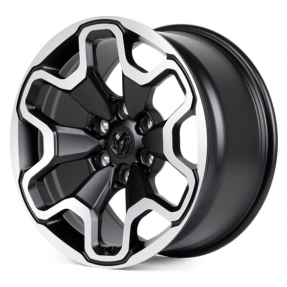 Кованые диски H240910N SKILL SV212-SV283 18 J9 ET19 6x139.7 77.8 чёрный матовый + полированные спицы: Фото 5