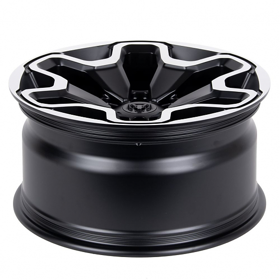 Кованые диски H240910N SKILL SV212-SV283 18 J9 ET19 6x139.7 77.8 чёрный матовый + полированные спицы: Фото 7
