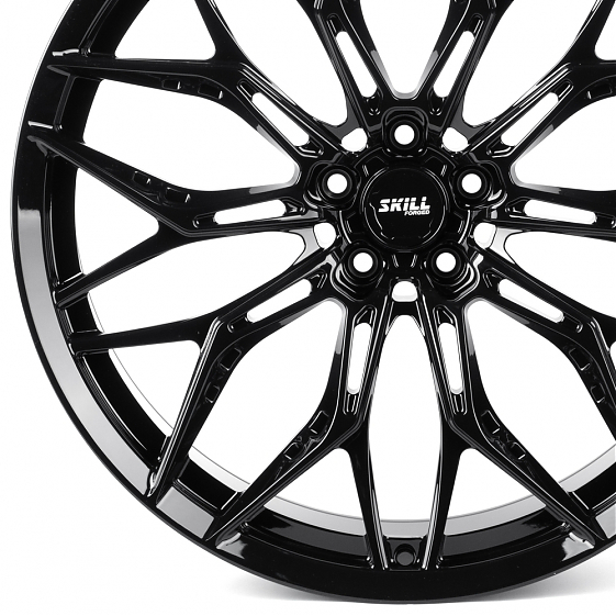 Кованые диски H260126G SKILL SL168-SV483 22 J10 ET21 5x112 66.5 чёрный глянцевый: Фото 2