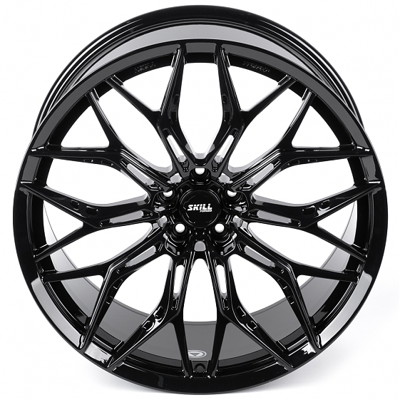 Кованые диски H260126G SKILL SL168-SV483 22 J10 ET21 5x112 66.5 чёрный глянцевый: Фото 3