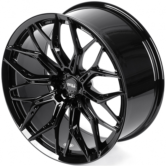 Кованые диски H260126G SKILL SL168-SV483 22 J10 ET21 5x112 66.5 чёрный глянцевый: Фото 6