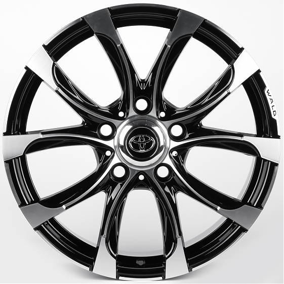 Литые диски 82033 Toyota IVF-3249-CT523 20 J8.5 ET50 5x150 110.1 чёрный + полированные спицы: Фото 1