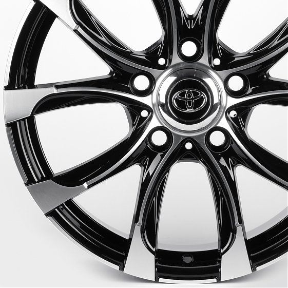 Литые диски 82033 Toyota IVF-3249-CT523 20 J8.5 ET50 5x150 110.1 чёрный + полированные спицы: Фото 2