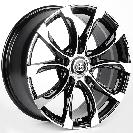 Литые диски 82033 Toyota IVF-3249-CT523 20 J8.5 ET50 5x150 110.1 чёрный + полированные спицы: Фото 4