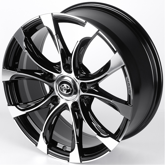 Литые диски 82033 Toyota IVF-3249-CT523 20 J8.5 ET50 5x150 110.1 чёрный + полированные спицы: Фото 6