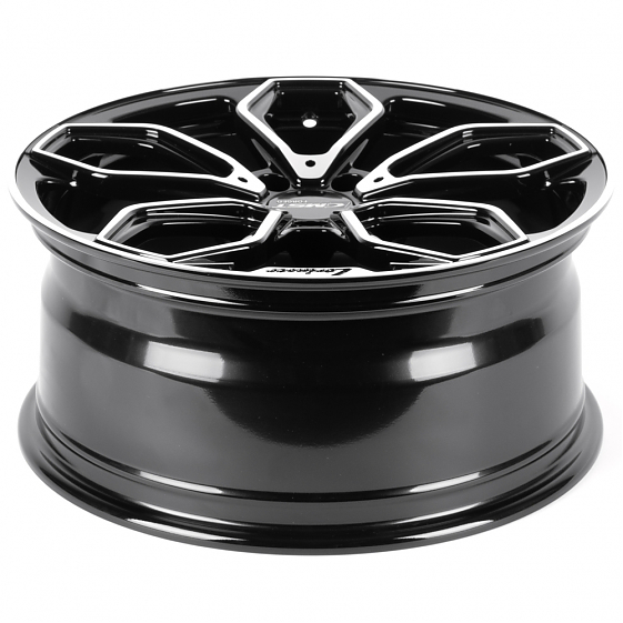 Кованые диски 0923-12 PTRACING DS863-SV435 19 J8.5 ET40 5x112 66.56 чёрный + полированные спицы: Фото 7
