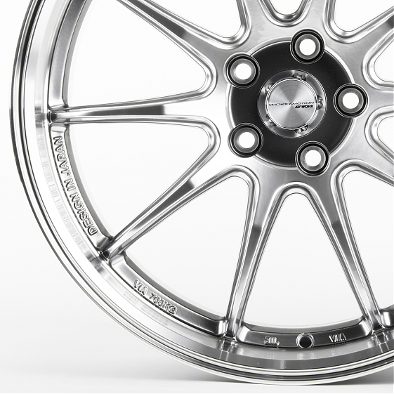 Литые диски 81146 Work LK021-CS255 19 J8.5 ET35 5x112 66.6 серебро тёмное + полированный обод: Фото 2