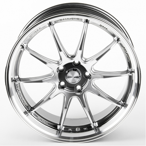 Литые диски 81146 Work LK021-CS255 19 J8.5 ET35 5x112 66.6 серебро тёмное + полированный обод: Фото 3