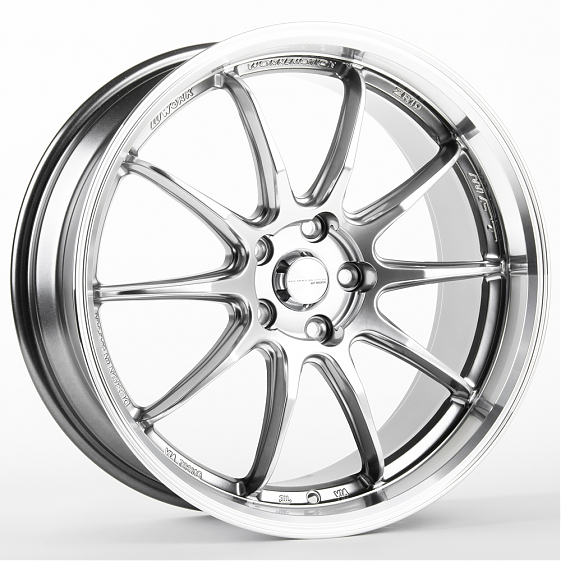 Литые диски 81146 Work LK021-CS255 19 J8.5 ET35 5x112 66.6 серебро тёмное + полированный обод: Фото 4